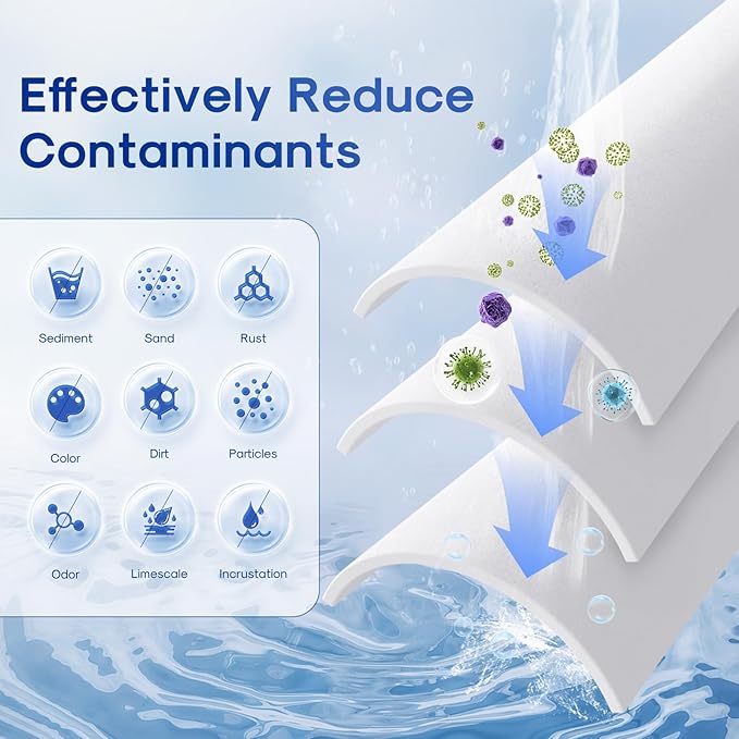 ICEPURE 10"X2.5" 5 Microns Whole House Sediment RO System Water Filter Replacement for Any 10 inch RO Unit,Dupont WFPFC5002, Aqua Pure AP110, Culligan P5,GE FXUSC, Whirpool WHKF-GD05,PP10-05,3PACK