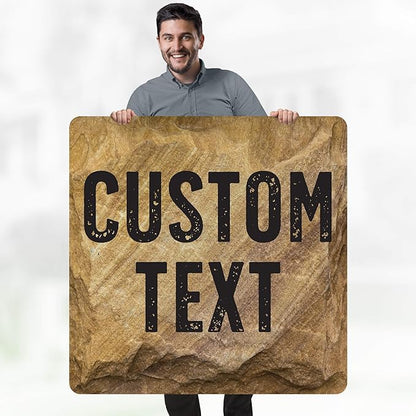 Custom Sign, Custom Street Sign, 11 Font Colors, 13 Font Styles, 4 Hole Options, 22 Sizes, 36x36 Inches, Rust Free DiBound, Fade Resistant, Made in USA by My Sign Center (Stone)