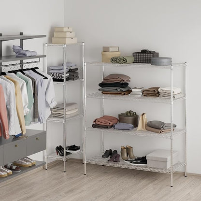 Regal Altair 24" Deep x 54" Wide x 64" Height Wire Shelving Kit | 4-Tier | NSF Commercial Storage Rack Unit