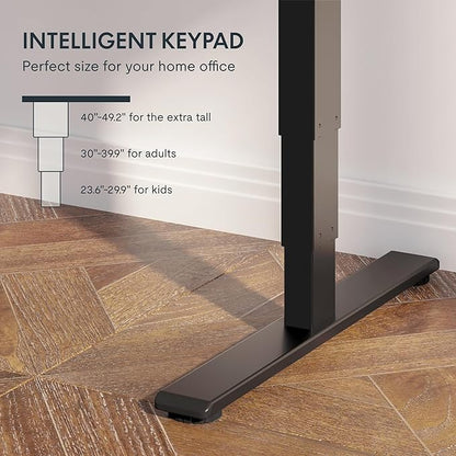 FLEXISPOT E6 3-Stage Dual Motor Electric Standing Desk 55 x 28 Sit Stand Up Desk, Holds 220 lbs, Adjustable Height w/Memory Presets, One-Piece Special Walnut Desktop & Black Frame, Ships in 2 Boxes