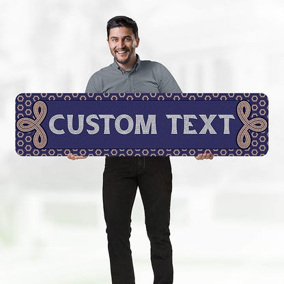 Custom Sign, Custom Street Sign, 11 Font Colors, 13 Font Styles, 4 Hole Options, 22 Sizes, 12x48 Inches, Rust Free DiBound, Fade Resistant, Made in USA by My Sign Center (Fauxsaic 1)