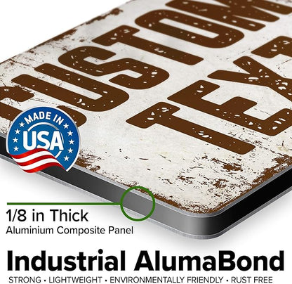 Custom Sign, Custom Street Sign, 11 Font Colors, 13 Font Styles, 4 Hole Options, 22 Sizes, 7x10 Inches, Rust Free DiBound, Fade Resistant, Made in USA by My Sign Center (Rustic)