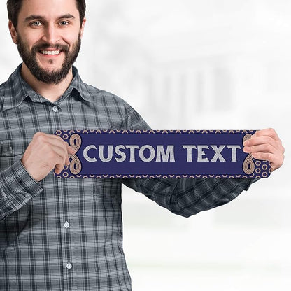Custom Sign, Custom Street Sign, 11 Font Colors, 13 Font Styles, 4 Hole Options, 22 Sizes, 4x18 Inches, Rust Free DiBound, Fade Resistant, Made in USA by My Sign Center (Fauxsaic 1)