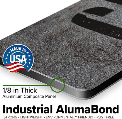 Custom Sign, Custom Street Sign, 11 Font Colors, 13 Font Styles, 4 Hole Options, 22 Sizes, 6x36 Inches, Rust Free DiBound, Fade Resistant, Made in USA by My Sign Center (Grunge Metal)