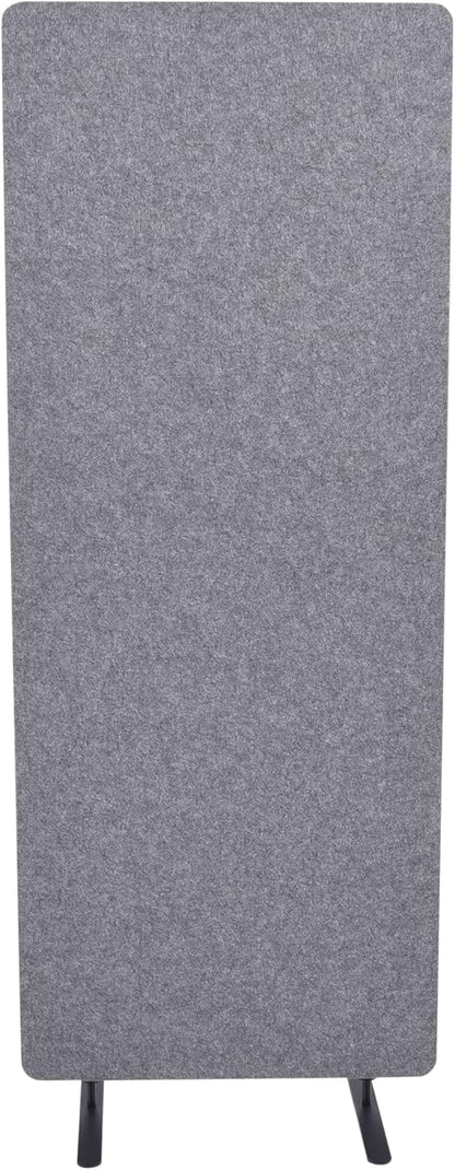 Stand Up Desk Store ReFocus Raw Freestanding Acoustic Desk Divider Privacy Panel to Reduce Noise and Visual Distractions (Castle Gray, 23.6" x 62")