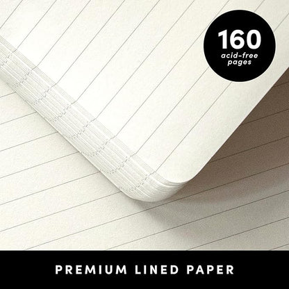 PAPERAGE Lined Spiral Journal Notebook, (Painted Floral), 160 Pages, Hardcover Journal for Women & Men, Medium 5.5 in x 8 in - 100 GSM, Thick Paper, Spiral Notebook for Work, School & Journaling