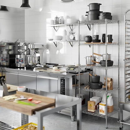 Regal Altair 21" Deep x 24" Wide x 74" Height Wire Shelving Kit | 5-Tier | NSF Commercial Storage Rack Unit