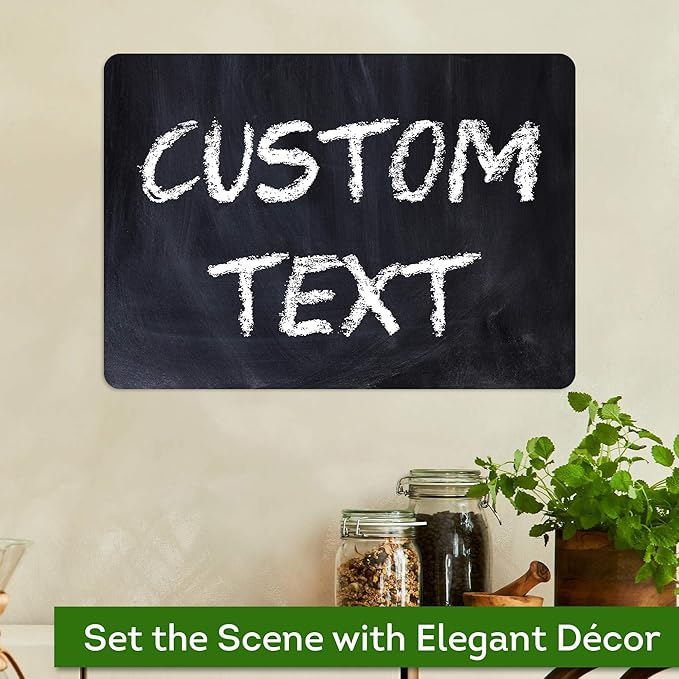 Custom Sign, Custom Street Sign, 11 Font Colors, 13 Font Styles, 4 Hole Options, 22 Sizes, 10x14 Inches, Rust Free DiBound, Fade Resistant, Made in USA by My Sign Center (Chalkboard Black)