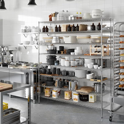 Regal Altair 21" Deep x 72" Wide x 86" Height Wire Shelving Kit | 8-Tier | NSF Commercial Storage Rack Unit