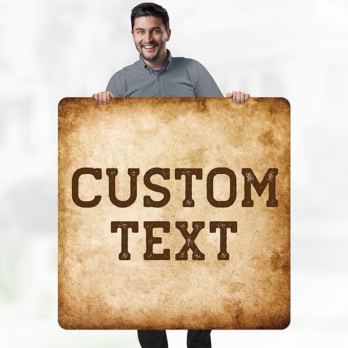 Custom Sign, Custom Street Sign, 11 Font Colors, 13 Font Styles, 4 Hole Options, 22 Sizes, 36x36 Inches, Rust Free DiBound, Fade Resistant, Made in USA by My Sign Center (Vintage)