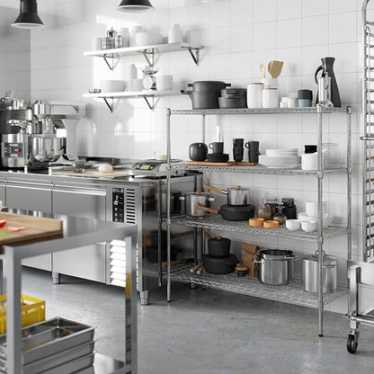 Regal Altair 18" Deep x 48" Wide x 54" Height Wire Shelving Kit | 4-Tier | NSF Commercial Storage Rack Unit
