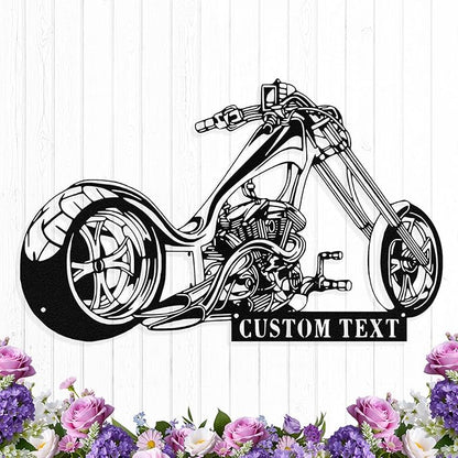 Custom Motorcycle Metal Sign Personalized Biker Name Sign Motorcycle Wall Art Motorbike Signs Garage/Man Cave Decor Gift for Bikers Men Husband