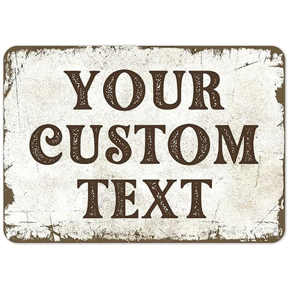 Rustic Custom Sign, Personalized Metal Signs, Gift for Chritmas, Man Cave, Indoor and Outdoor Use 10x7 Inches, ACM, Fade Resistant, Made in the USA