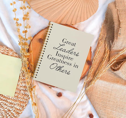 OXW Beige Notebooks for Work, Employee Appreciation Gifts, Leadership Gifts Notebook Journal for Writing Meeting Office, Thank You Gifts for Women Men Leader Mentor Boss Manager, 5.5"x8.3"