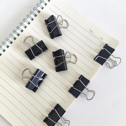 Black Medium Binder Clips,150 Pcs Medium Paper Clamps Clips 32mm/1.25 inch for for Home School Office Supplies