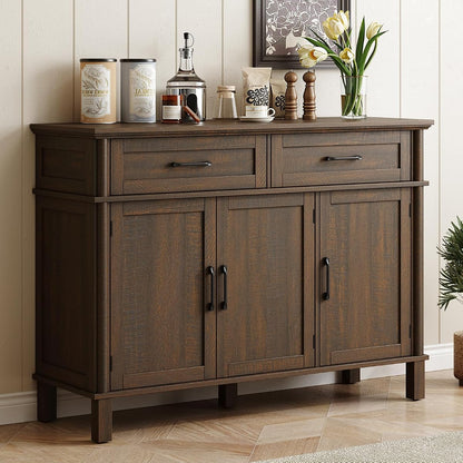 48 Inch Buffet Cabinet with Storage, Brown