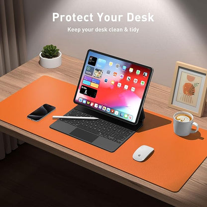 Aothia PU Leather Desk Pad — 23.6" × 13.7", Non-Slip