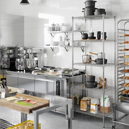 Regal Altair 21" Deep x 30" Wide x 86" Height Wire Shelving Kit | 5-Tier | NSF Commercial Storage Rack Unit