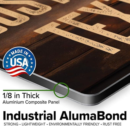 Custom Sign, Custom Street Sign, 11 Font Colors, 13 Font Styles, 4 Hole Options, 22 Sizes, 12x12 Inches, Rust Free DiBound, Fade Resistant, Made in USA by My Sign Center (Vintage Wood)