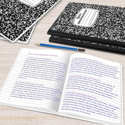 Rosmonde 5000 Pack (Pallet) Composition Notebooks Bulk, Wide Ruled, Jumbo Pallet of Composition Notebooks, 100 Sheets (200 Pages), 9-3/4 x 7-1/2, Bulk Supplies for School & Office, 4-7 Days Transit