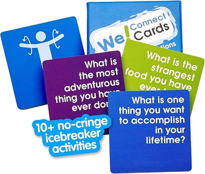 We! Connect Cards - Conversation Cards to Build Trust & Connection - Ideal Office Games, Ice Breakers & Educational Team Building Games - Featured by TEDx (60 Color-Coded Pieces)