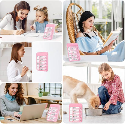 Audab 2Pcs Dry Erase Chore Chart for Kids, Magnetic Checklist Board, My Chores Slider Chart to Do List Board, Routine Reward Chart Schedule Board Task Tracker for Home Refrigerator, Wall, Desk (Pink)