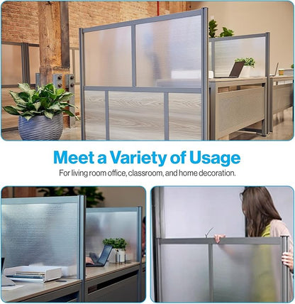 NBF Office Partitions - Cubicle Privacy Panel Wall Divider - Modern Room Separator with Quick Assembly - Indoor Laminate Free Standing Portable Room Divider Panel - 52" H x 73" W (Espresso)