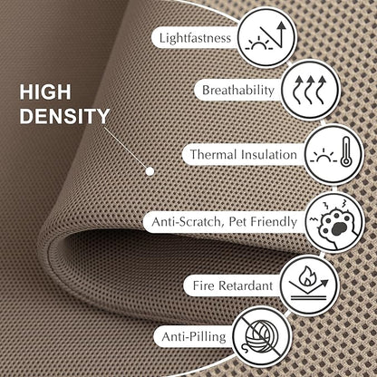 DECOLAB Standing Room Partition, Space Privacy Divider, Portable Wall Panel for Studio Apartment, Office, Home, Classroom, Scratch Resistance, 29"x65", Taupe