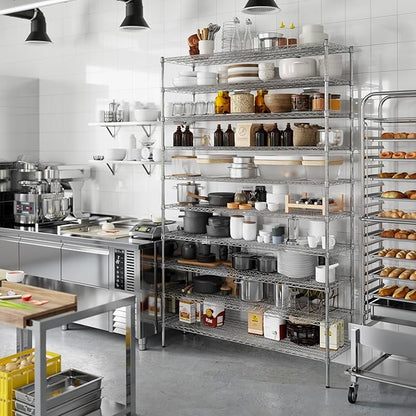 Regal Altair 18" Deep x 60" Wide x 96" Height Wire Shelving Kit | 10-Tier | NSF Commercial Storage Rack Unit