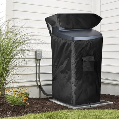 Bitubi Water Softener Cover for WHES30E/WHES40E Grain Water Softener System with Zipper Opening,Waterproof Anti-UV Indoor/Outdoor All Weather Protection 19.5"W x 20.5" D x 47" H, Black