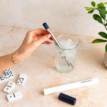 LifeStraw Sip – Reusable Stainless Steel Water Filter Drinking Straw