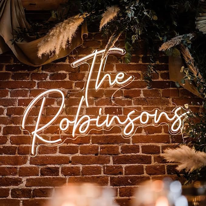 MOLCOVEX Custom LED Neon Signs for Wall Decor Personalized Name Lights for Wedding Bedroom Home Decor Game Room Bar Salon Birthday Party Business Large Logo (2 Lines Optional 18" to 60")