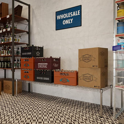 Regal Altair 18" Deep x 72" Wide x 14" Height Wire Shelving Kit | 1-Tier | NSF Commercial Storage Rack Unit