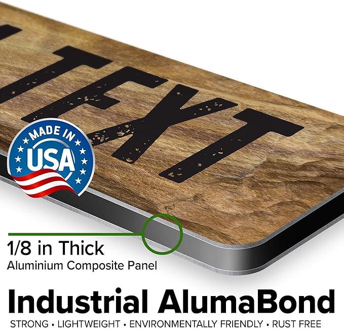 Custom Sign, Custom Street Sign, 11 Font Colors, 13 Font Styles, 4 Hole Options, 22 Sizes, 4x18 Inches, Rust Free DiBound, Fade Resistant, Made in USA by My Sign Center (Stone)