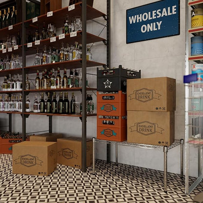 Regal Altair 18" Deep x 30" Wide x 14" Height Wire Shelving Kit | 1-Tier | NSF Commercial Storage Rack Unit