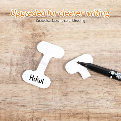 40PCS Cable Labels for Cords Cord Labels for Electronics Reusable Writable Self-Adhesive Wire Label Hook Loop Cables Label Paste Nylon Wire Waterproof White Cord Tags for Office Computers Management