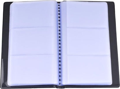 SAMYO Business Journal Name Card Book Holder Organizer - Holds 240 Cards - Black