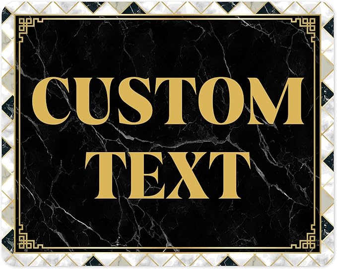 Custom Sign, Custom Street Sign, 11 Font Colors, 13 Font Styles, 4 Hole Options, 22 Sizes, 24x30 Inches, Rust Free DiBound, Fade Resistant, Made in USA by My Sign Center (Marble Tile)