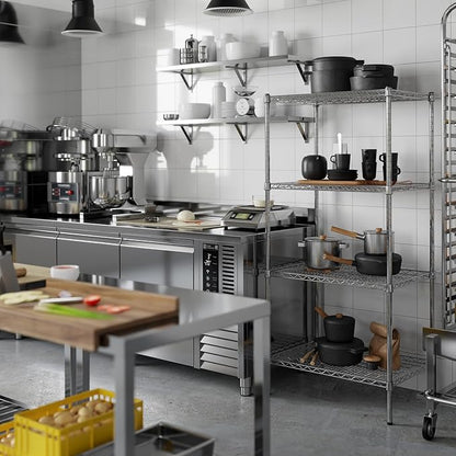 Regal Altair 21" Deep x 30" Wide x 64" Height Wire Shelving Kit | 4-Tier | NSF Commercial Storage Rack Unit