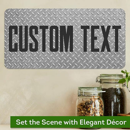 Custom Sign, Custom Street Sign, 11 Font Colors, 13 Font Styles, 4 Hole Options, 22 Sizes, 6x12 Inches, Rust Free DiBound, Fade Resistant, Made in USA by My Sign Center (Diamond Metal)