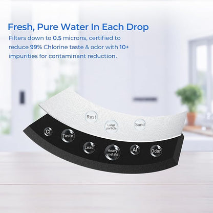 TEEHAY WRS315SDHZ Water Filter Replacement, Compatible with Whirlpool WRS571CIHZ, WRS571CIHZ, WRS588FIHZ, WRS571CIDM, 3 Pack