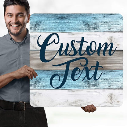 Custom Sign, Custom Street Sign, 11 Font Colors, 13 Font Styles, 4 Hole Options, 22 Sizes, 24x24 Inches, Rust Free DiBound, Fade Resistant, Made in USA by My Sign Center (Coastal)