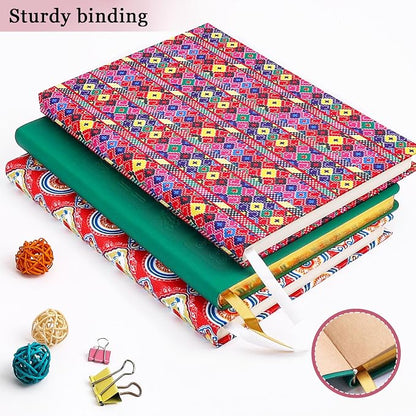 Journal Notebook, Fabric Vintage Journal Hard Cover Lined Notebook, 192 Pages A5 College Ruled Notebook for Work & Note Taking, Perfect for Office School Home Supplies （Artascope）