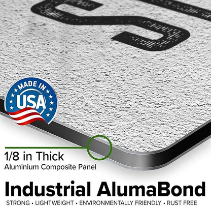 Custom Sign, Custom Street Sign, 11 Font Colors, 13 Font Styles, 4 Hole Options, 22 Sizes, 18x18 Inches, Rust Free DiBound, Fade Resistant, Made in USA by My Sign Center (Concrete)