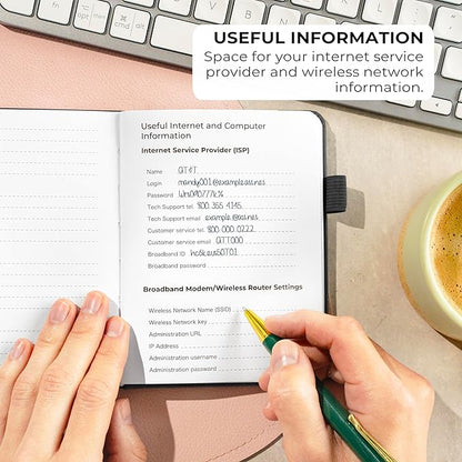 Clever Fox Password Book with alphabetical tabs. Internet Address Organizer.....