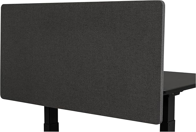 Stand Up Desk Store ReFocus Clamp-on Acoustic Desk Divider Privacy Panel That Reduces Noise and Visual Distractions (Ash Gray, 47.25" x 23.6")