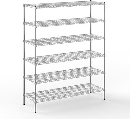 Regal Altair 21" Deep x 60" Wide x 74" Height Wire Shelving Kit | 6-Tier | NSF Commercial Storage Rack Unit