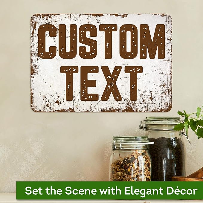 Custom Sign, Custom Street Sign, 11 Font Colors, 13 Font Styles, 4 Hole Options, 22 Sizes, 7x10 Inches, Rust Free DiBound, Fade Resistant, Made in USA by My Sign Center (Rustic)