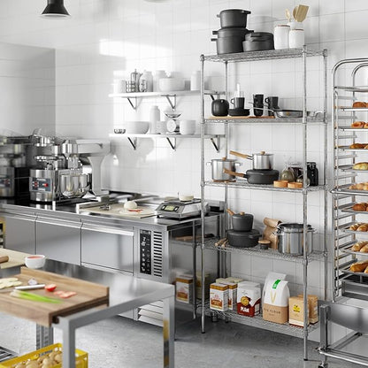 Regal Altair 14" Deep x 36" Wide x 86" Height Wire Shelving Kit | 5-Tier | NSF Commercial Storage Rack Unit