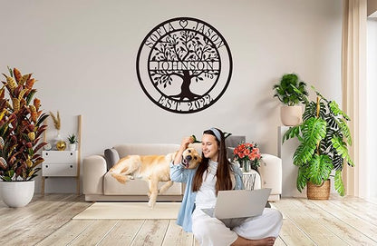 Metal Name Signs Personalized, Custom Tree of Life Signs, Custom Family Name Sign, Last Name Sign, Metal Wall Art, personalized wall decor, Personalized Wedding Gift
